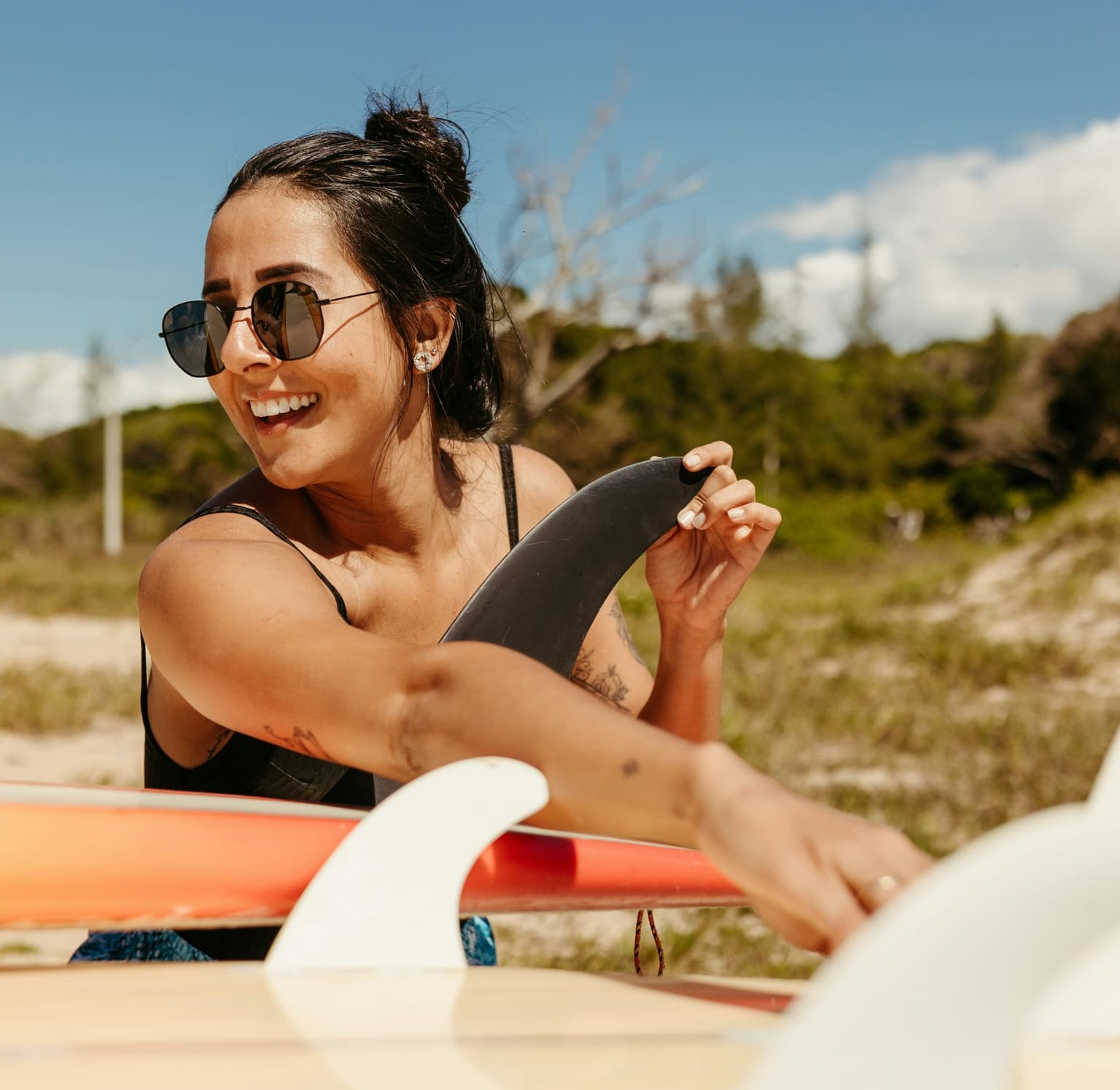 Woman with sunglasses